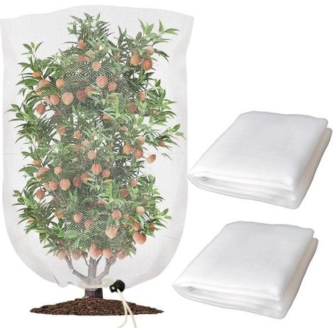 2x Pflanzenschutznetze Gartennetze mit Kordelzug 80 x 100 cm Vogelschutznetz wiederverwendbar Gemüsegartennetz gegen Vögel, Hühner und Tauben für (1/5)