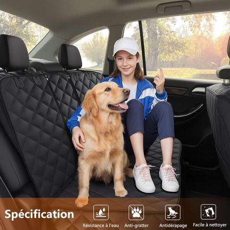 Housse de siège arrière pour chien, protection imperméable et antidérapante pour voiture, SUV et camion, lavable et résistante aux rayures