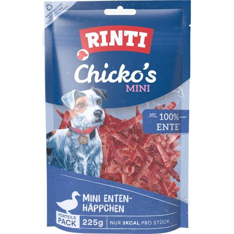 Rinti Chicko Mini Hundesnack Ente -Vorratspack 225 g Snacks