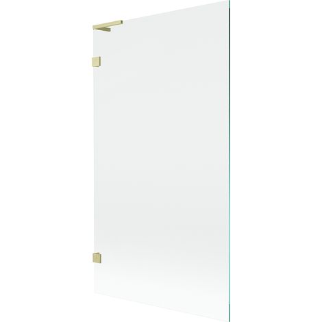 Mexen Lunar L Badewannenfaltwand 1-flügelig 100 x 150 cm, transparent, gebürstet gold - 897L-100-000-55-00 (1/5)