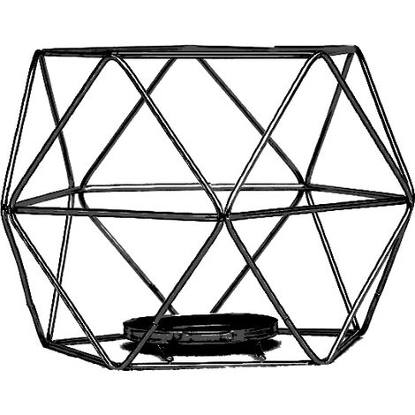 Bougeoir géométrique en fer noir déco petite bougie table mariage fête cadeau 1 pièce (1/5)