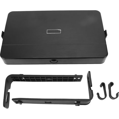 Bureau pliable pour siège arrière de voiture, table de véhicule avec boîte à mouchoirs, porte-gobelet et crochets pour nourriture, repas, collation, téléphone, restez organisé lors de vos déplacements (1/5)