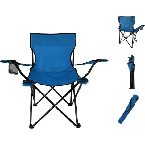 Sedia/poltroncina pieghevole con braccioli per esterno/campeggio/pesca Blu