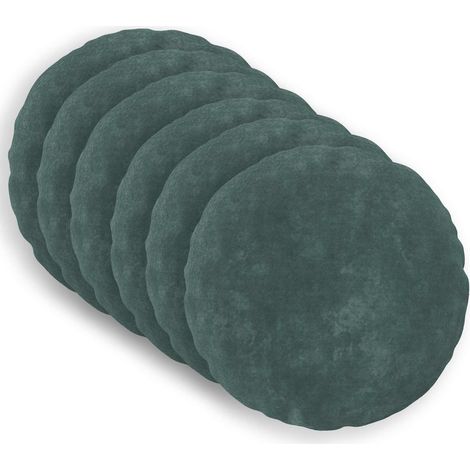 Kissenbezug 6 pcs HEERLEN Meeresblau Ø 50 cm Mikrofaser Fleece vidaXL