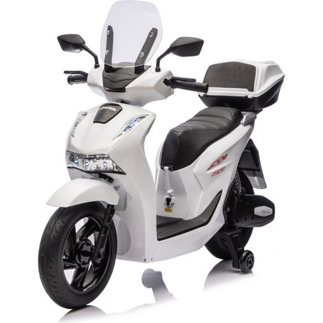 Moto Elettrica per Bambini 12V Scooter Bianco Honda SH125 (1/5)