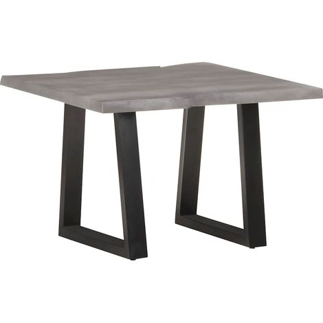 Couchtisch mit Baumkanten 60x60x40 cm Massivholz Akazie