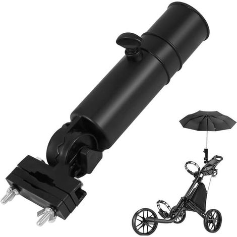 Ecleanfy - Porte-parapluie de golf universel, petit modèle réglable pour chariot de golf (1/5)