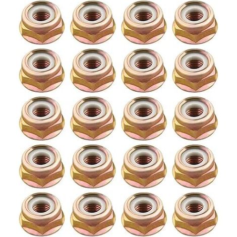 20 pezzi M10x1,25 Dadi per lame di ricambio con filettatura sinistra per timer di irrigazione, tosaerba, decespugliatori, accessori