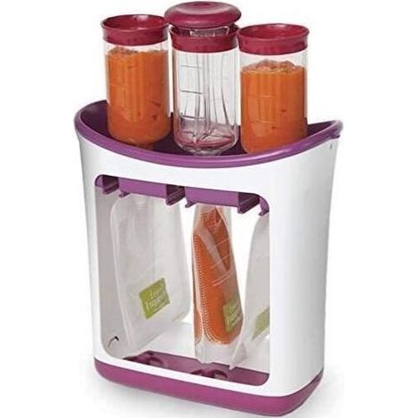 Presse-purée pour bébé - Squeeze Station - Recettes maison - Blanc (1/4)