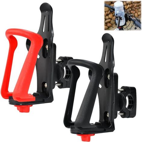 2 Accessoires de vélo - Porte-bidon - Porte-bidon pivotant - Noir/Rouge - Nylon/Acier inoxydable Noir/Rouge (1/5)