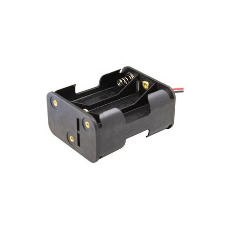 Portapilas R06x6 Con Cables   6 Pilas AA