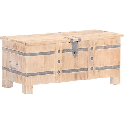 Coffre 90x40x40 cm Bois d'acacia solide (1/5)