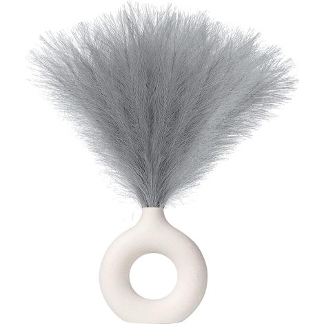 NineClouds Vase Blanc Boho Vase Rond Décor à La Maison Bureau, Blanc, S (1/5)