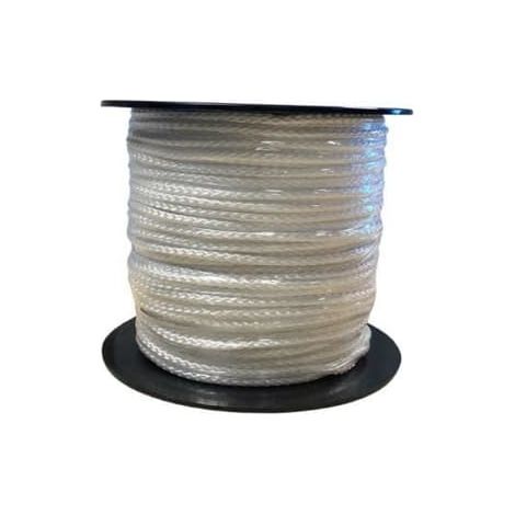 Tresse en polypropylène blanc sur bobine - Ø 4 mm x 100 m (1/4)