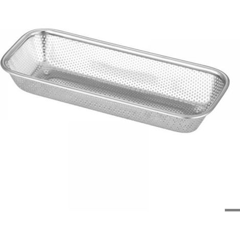 Passoire Évier - Panier Fruits Légumes - Tamis À Pâtes Mailles Fines - 31 X 12 X 5,1 Cm - Acier Inoxydable - 1 Pièce (1/5)