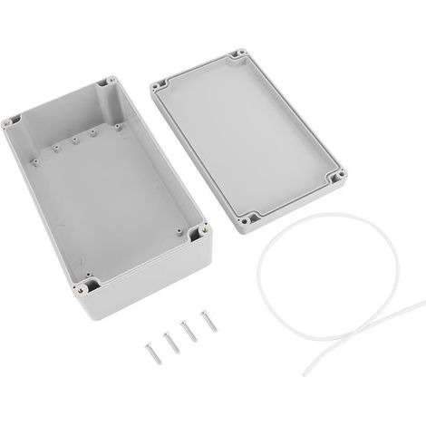 Caja de conexiones eléctricas para exteriores, IP65, resistente al agua, con conector de cable, carcasa de plástico ABS y accesorios (200 x 120 x 75 mm).