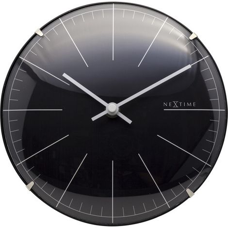 Nextime Tisch- Wanduhr Big Stripe Mini Dome Ø 20 cm schwarz Wanduhr (1/5)