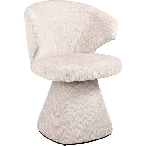 Chaise élégante beige ignifuge - Beige doux et texturé (1/5)