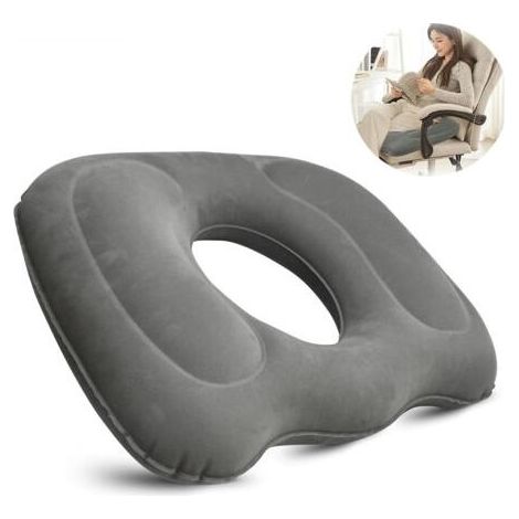 45x39cm Coussin de siège Gonflable pour hémorroïdes - Coussin d’Assise Orthopédique Rond avec \u200bPompe, Soulage Les héamorroïdes, Le Coccyx ou Les douleurs postnatales (1/5)