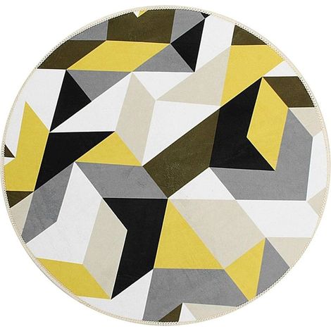 Tapis Rond, Tapis de séance en Flanelle Tapis Lavable Chaise Tapis décor de Chambre à Coucher(60cm) (1/5)