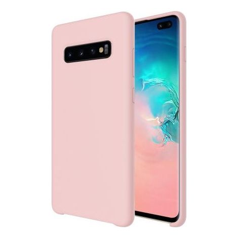 Funda silicona Samsung Galaxy S10 textura suave  Rosa claro (1/4)