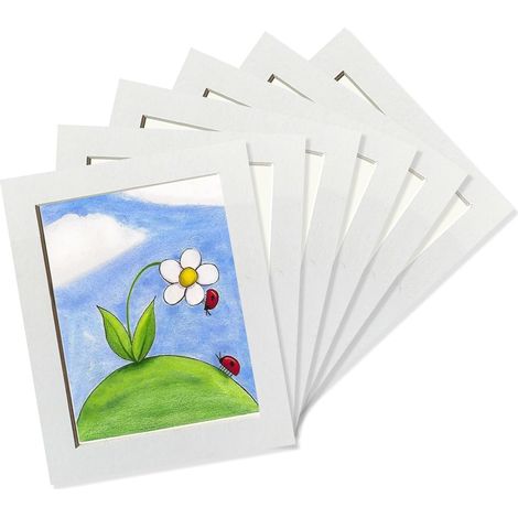 Cadre Photo 20 x 25 cm,Lot de 6 Cadre pour Collage Photos Décoration Mural,Cadres en Carton,Livré Avec un Film Plastique Transparent,Blanc,Installation Autocollante,Aans Clous Nécessaires (1/5)