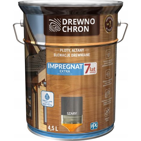 DREWNOCHRON COATING impregnante per legno grigio extra 4,5L 1 pz.