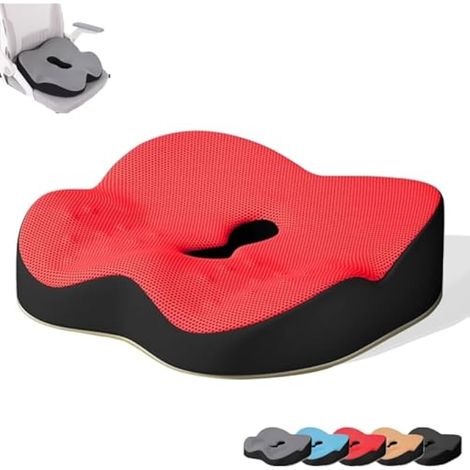 Siège rehausseur de voiture pour adulte, coussin de siège à pression en mousse à mémoire de forme pour siège long, chaise roulante de voiture, coussin ergonomique pour employés de bureau, conducteurs (1/5)