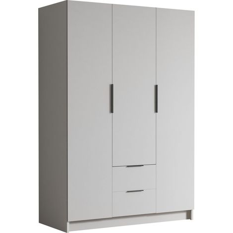Armario Closico Calvron I, Blanco, 216x150x60cm, Puertas de armario: Con bisagras, Número de estantes: 9 (1/5)