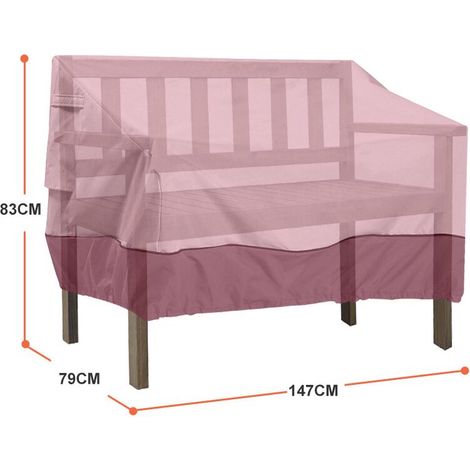 Housse de Protection pour Banc, Housse Banc Jardin Tissu Oxford Imperméable, Housse de Banc Exterieur Anti UV et Vent Housse de Protection pour Canapé——Marron 420D : 1478379cm MNS (1/4)