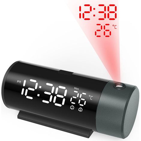 Projektionswecker mit drehbarem LED-Projektordisplay