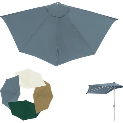 Demi-parasol de rechange de 2,7 m, 5 baleines de rechange pour baleines de 1,33 à 1,34 m, pour appartement, porche, maison de ville (1/5)