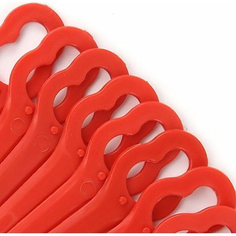 Lot de 100 lames en plastique de rechange pour coupe-bordure – Compatible Florabest FRTA 20 A1, FAT 18B3 – 8.3 cm pour coupe précise - FRT18A (1/2)