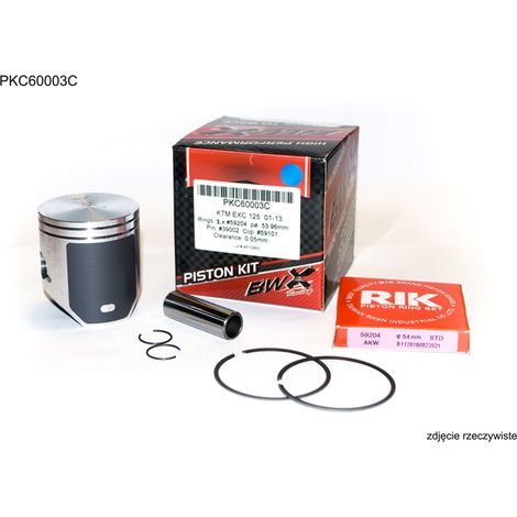 BEARING WORX PISTÓN KTM (2T) SX 125 (SX125) '01-'23, EXC 125 (EXC125) '01-'16, HUSQVARNA TC 125 '14-'22, TE 125 '14-'16 BETA RR 125 '18-'19 (53,96MM) ANILLOS RIK 2PCS.