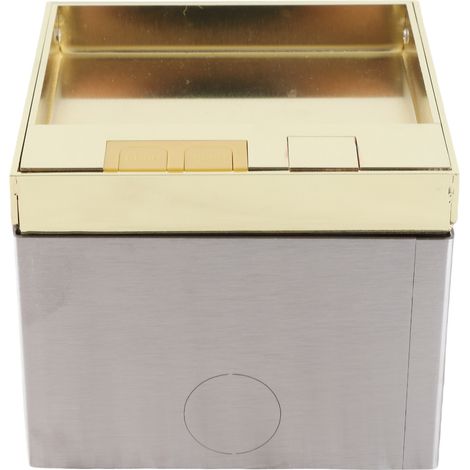 Boîtier de prise de sol encastré 16 A 4000 W en acier inoxydable doré pour bureau, école et maison (1/5)