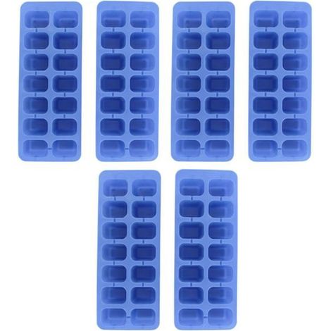 Set di 6 contenitori per ghiaccio - FACKELMANN - Bar Concept - Fino a 14 cubetti di ghiaccio per un totale di 70 cubetti di ghiaccio