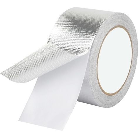 Ruban Adhésif Aluminium Ruban Aluminium pour Étanchéité, 50mm x 20m, Ruban Aluminium Autocollant, Pour La Réparation, Tuyaux, 1 Rouleau-Chrom (1/5)