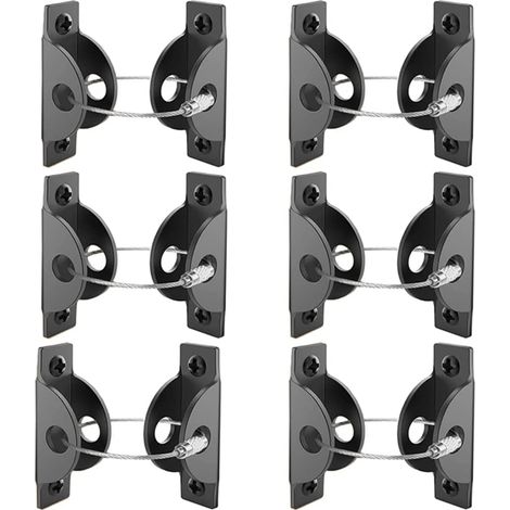 Furniture Anchor Strap Kit, 6 Sets Metal Furniture Anti-Tip Strap, Furniture Anti-Tip Straps, Metal Furniture Safety Straps, Suitable for Shelves, Dressers