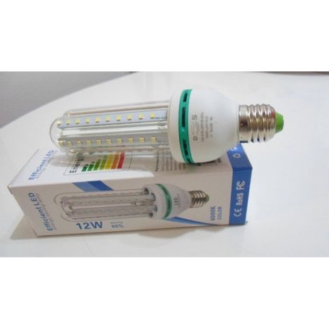 Lampe Tube Led Blanc Froid Lumière Chaude E27 Saving 3u 12w (1/5)