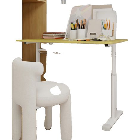 Escritorio de estudio ajustable, altura regulable, diseño multiusos, madera + 60100cm (1/2)