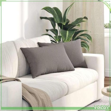 Coussins de canapé - FAFEISY - 42013659 - Taupe - 60 x 40 cm - Lot de 2 (1/5)