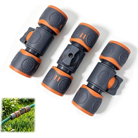 Raccord de Tuyau avec Valve de Régulation 3 Pièces matériau ABS durable, contrôle précis débit, montage rapide étanche, compatible 20 mm (3/4"), pour jardin et nettoyage (1/5)