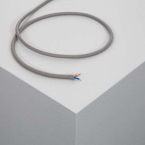 Textilkabel Grau 6 m