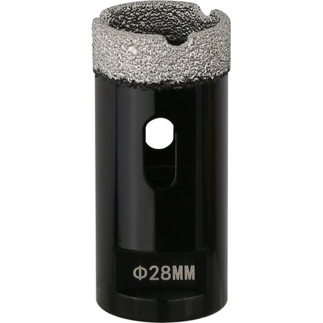 Foret diamanté à sec de 28 mm, raccord fileté M14, scie cloche soudée sous vide pour maçonnerie, couronne de forage diamantée pour carrelage, marbre, granit, porcelaine, béton et pierre (1/5)