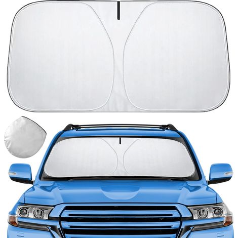 Pare-soleil pour voiture : protège le pare-brise des rayons UV et de la chaleur, offre une excellente protection solaire, pare-soleil pliable pour pare-brise (1/4)