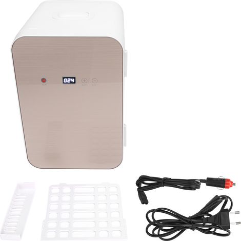 8L Mini Frigo Portable Pour Insuline, Cosmétiques, Lait Maternel, Chauffe et Refroidit, Or Luxe, Prise UE 220V (1/5)