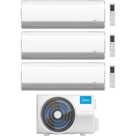 Midea Climatizzatore Trial Split serie BreezeleSS+ 9+9+9 con M3OG-21HFN8-Q Inverter R 32 Wi-Fi Classe A++