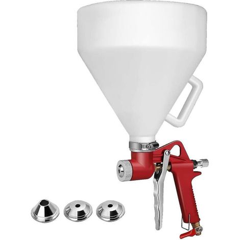 Pistolet à peinture à trémie d'air de 1,45 gallon (5,5 litres) pour texturer les cloisons sèches et peindre les murs, avec 3 buses. (1/5)