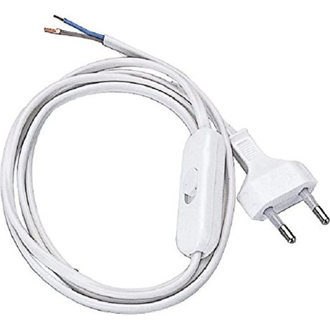 poly pool - 1,5 m cavo alimentazione abat-jour spina 2,5 a bianco (1/3)