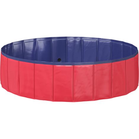 Piscine de nage pliable pour chien Rouge et bleu PVC (1/5)